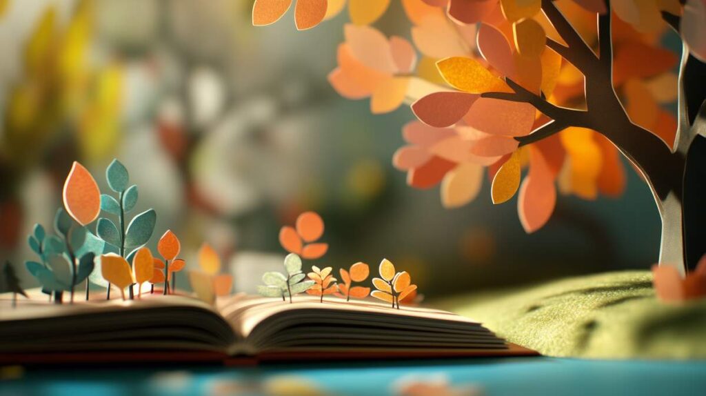 Un livre pour enfants avec des designs en 3D